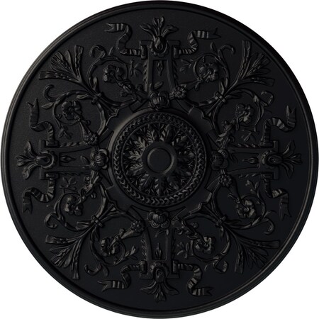 Ekena Millwork Versailles Ceiling Medallion (Fits Canopies up to 3 1/4"), Hand-Painted Steel Gray, 33"OD x 1 3/4"P CM33VESGS